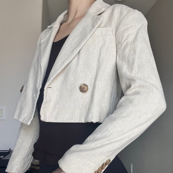Cropped blazer jacket - Picture 4 of 10
